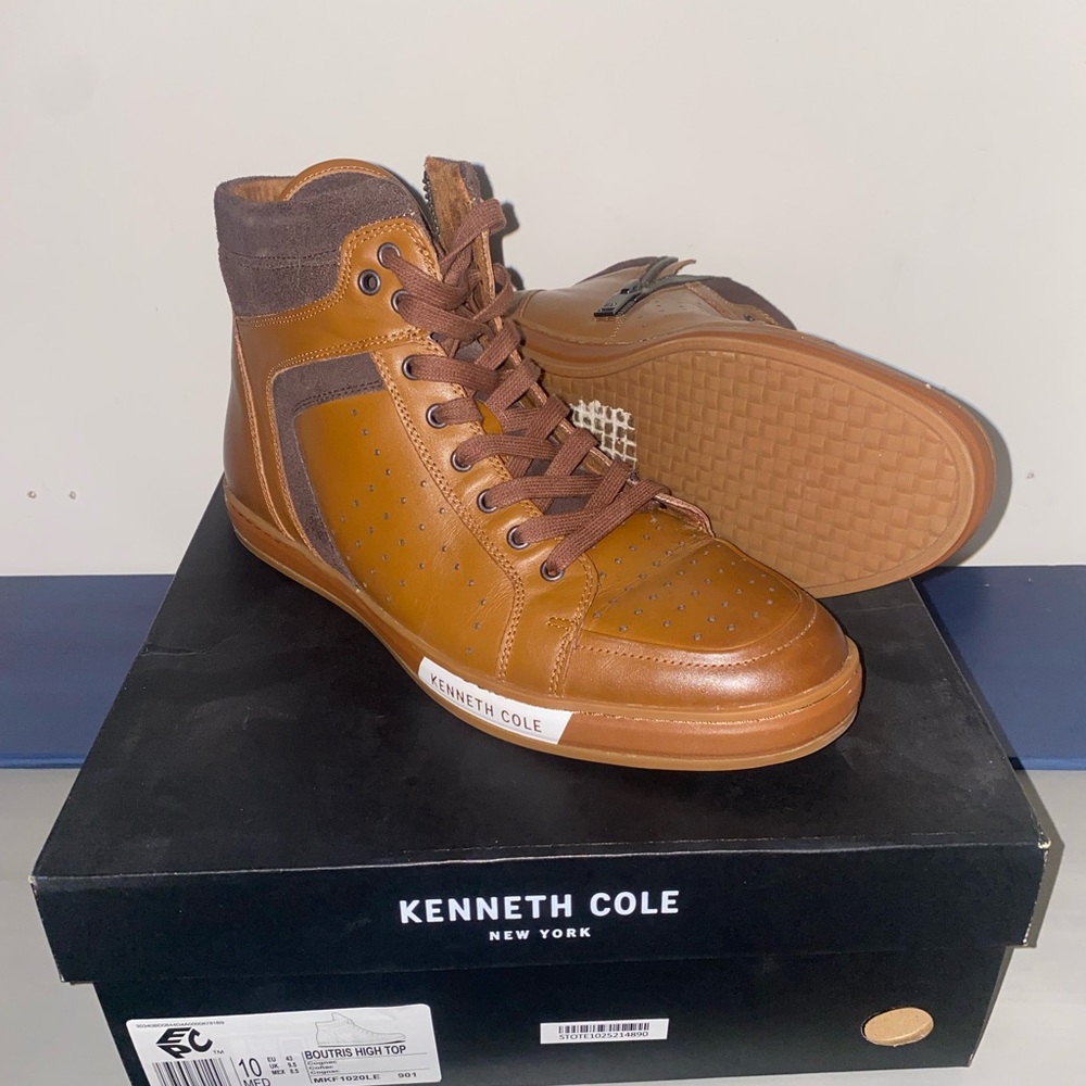Kenneth Cole Men's Tan High-Top Sneakers